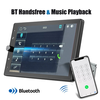 ESSGOO 10 Inch Rotatable 90° IPS Touchscreen Single 1 DIN Car Stereo Wireless Apple Carplay Android Auto USB AUX TF FM Bluetooth