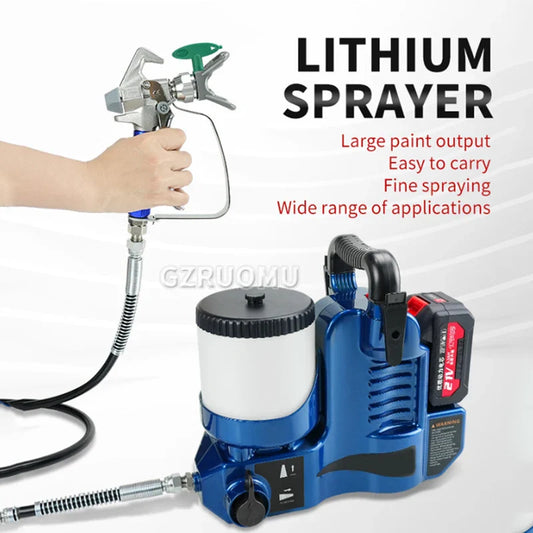 1.2L Airless Paint Sprayer Back Strap Machine Portable Electric Spray Gun Household High Power Paint Airbrush Lithium Battery power tools