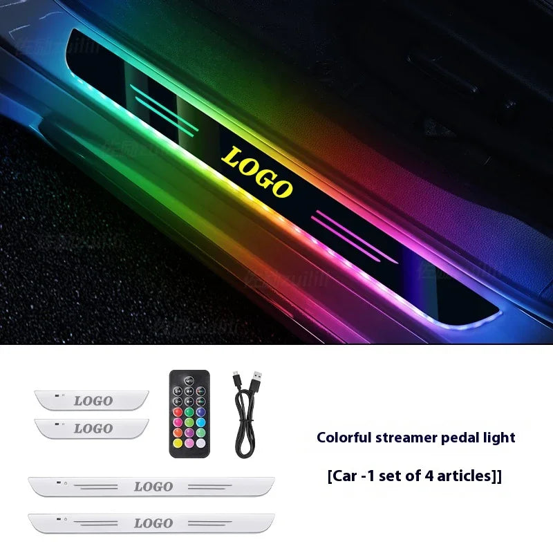 For Subaru STI OUTBACK WRV BRZ XV Impreza Forester Legacy Car Wireless LED Welcome Pedal Threshold Light passage Atmosphere lamp