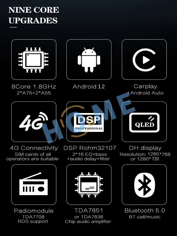 Android 12 Carplay Auto For Infiniti QX60 JX35 2014- 2019 Car Radio Automotive Multimedia Tesla Screen Bluetooth GPS WIFI DSP