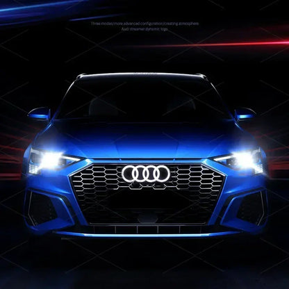 Audi Car LED Front Grille Logo Lamp Static White Light 249 273 285mm For AUDI A3 A4 A5 A6 A7 A8 S3 S4 S5 S6 S7 Q3 Q5 Q7 TT