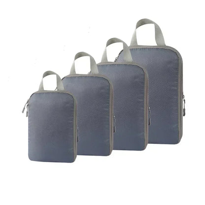 4Pcs Travel Compression Packing Cubes Bag Portable Suitcase Cloth Organizers Waterproof Luggage Storage Cases Drawer makeup bag