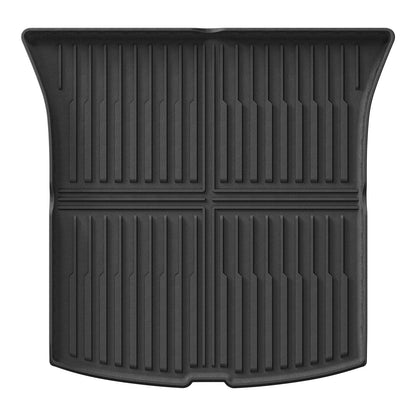 LUCKEASY for New Tesla Model Y 5seats Launch 2025+ Juniper TPE Floor Mats Cargo Liner Trunk Mats Backrest Pad Protection Black