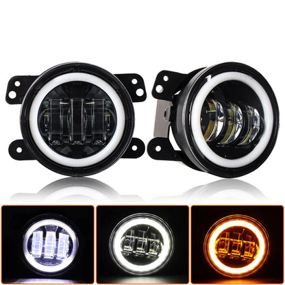 4 Inch Round LED Front Driving Fog Lights for Grand Cherokee 2011-2013/Wrangler JK 2007-2018