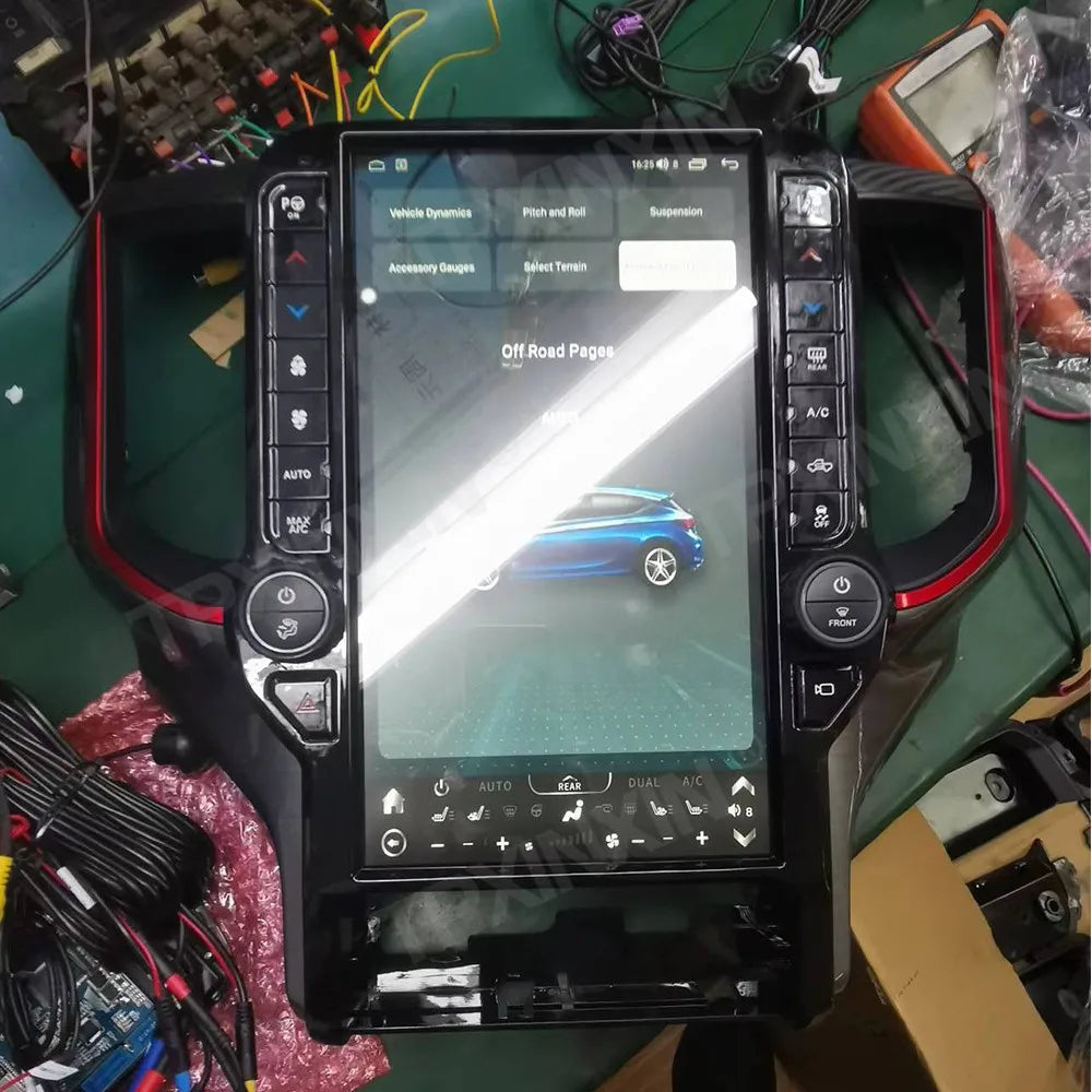 Android 13 Car Multimedia Radio Vertical Screen GPS Navigation For Dodge RAM 2018-2022 Car Radio Auto Stereo 4G WiFi Head Unit