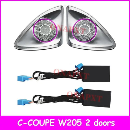 LED For Benz C/GLC Coupe W205 X253 C43 C63 C200 C180 Car Decorative Lamp MB Nozzle Air Vent 3D Tweeter Speaker Ambient Light