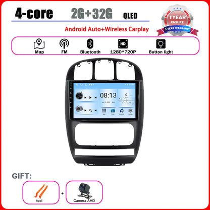Car Radio Multimedia Player Android 14 System for Dodge Caravan 4 For Chrysler Grand Voyager RS 2000 - 2012 GPS Navi WiFi BT