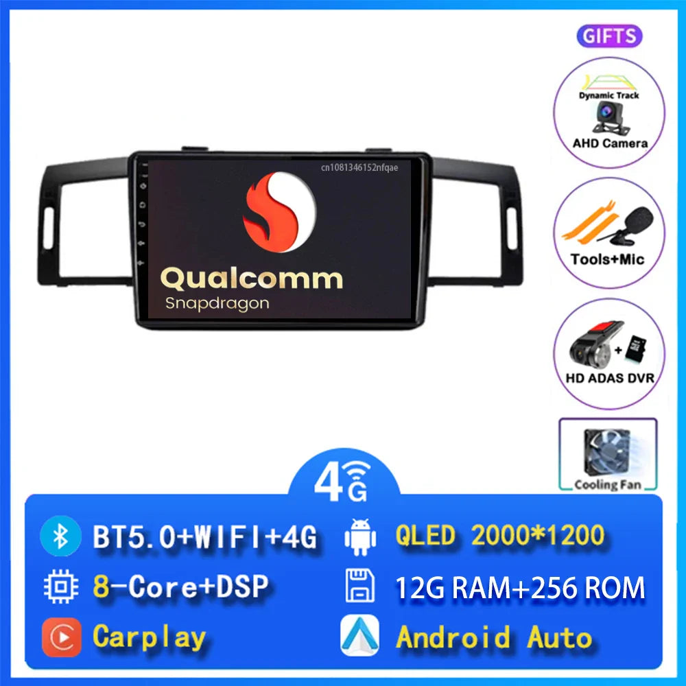 Android 14 Carplay Car Radio For Infiniti M35 2003 - 2010 NISSAN FUGA 2005 - 2010 Navigation Multimedia Player Stereo WiFi+4G BT