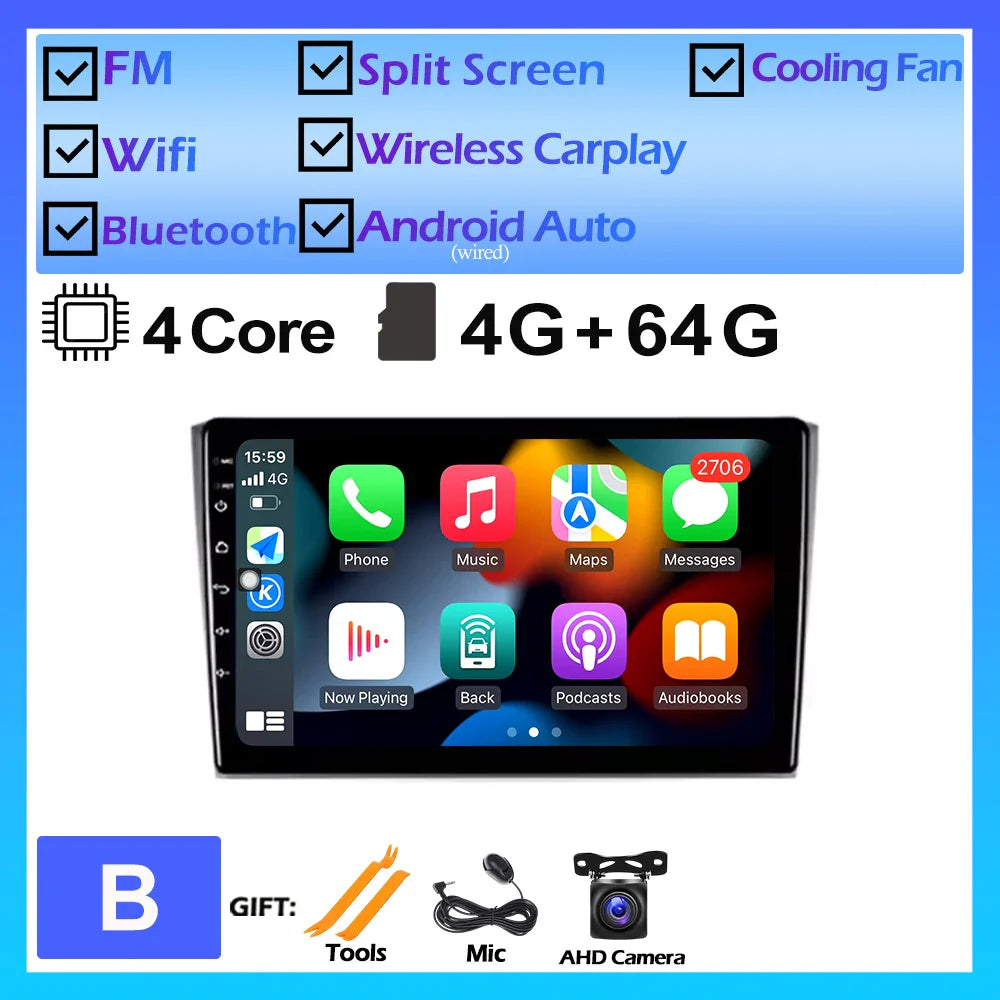 Android 14 WiFi For Mazda CX9 TB 2006 2007- 2010 2016 Car Radio Multimedia Player DSP Stereo GPS 4G Split Screen Bluetooth