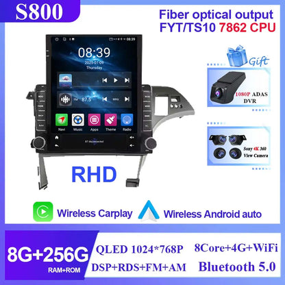 Car For Toyota Prius 3 XW30 2009 - 2015 RHD Android Auto Radio Stereo Head Unit Multimedia Player Navigation Carplay No 2din DVD