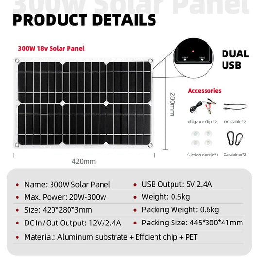 Solar Kit 6000W interver solar system complete 12v Solar Power Generator 18V Solar Panel with 30A Charge Controller Set Camping