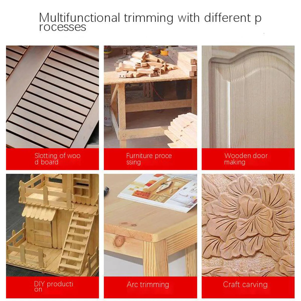 Electric woodworking trimmer 110V slotting machine woodworking engraving machine opening machine electric tools power tools