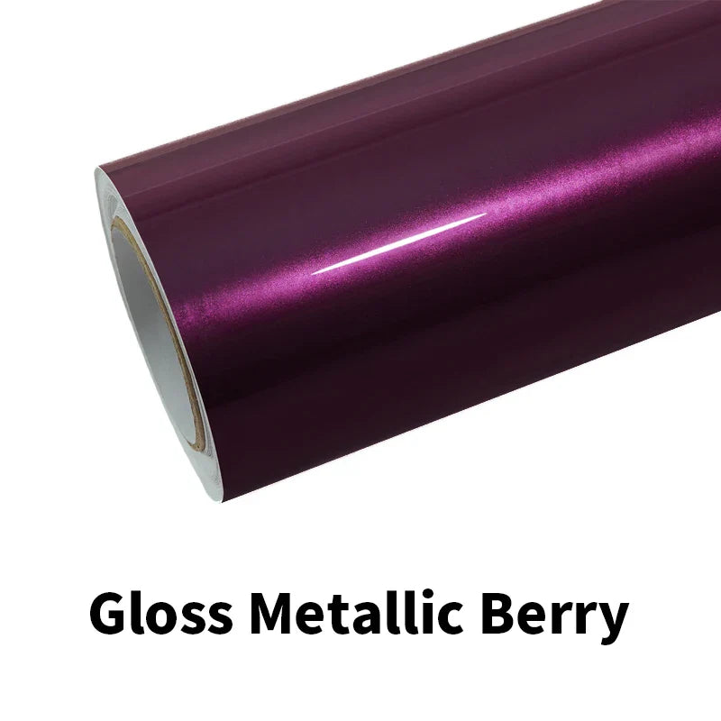 ZHUAIYA Gloss Metallic RED Vinyl Wrap film wrapping film bright 152*18m roll quality Warranty covering film voiture