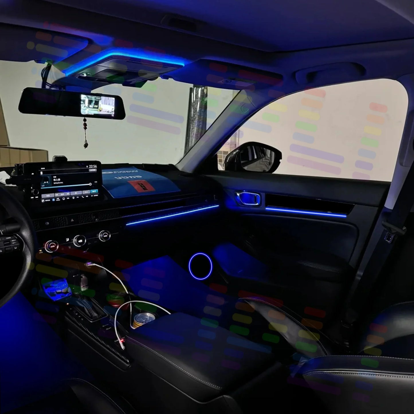 For BMW 1 Series F40/F52 Car Interior Acrylic LED Atmosphere Lighting Strip 64Color APP to Enhance Driving Pleasure