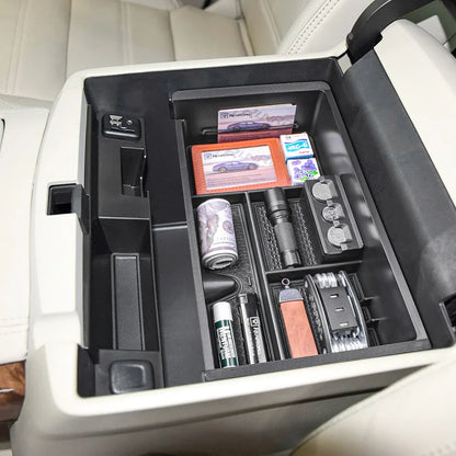 Center Console Organizer for 2014-2018 Chevrolet Silverado/GMC Sierra 1500, 2500/3500HD(2015-2019), Armrest Storage Box Tray