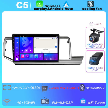 Android 14 Car Radio for Honda Stepwgn 2.0 RK 2009-2013-2015 Multimedia Video GPS Player BT Carplay 2din Navigation NO 2din