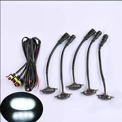5X For Honda Civic Hatchback 2020-2021 Grille LED Light Raptor Style Cover