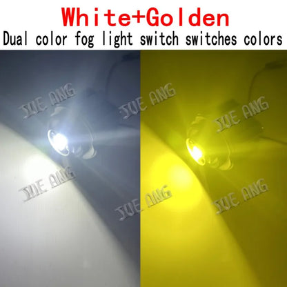 2pcs Car LED Fog Light Bulbs DRL Lamp Dual Colors White Yellow Bar spotlight refit For Toyota  Land Cruiser LC300 2022 2023 2024