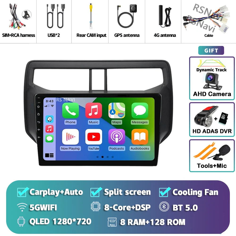 Android 14 Carplay Auto 2K Screen Car Radio BT Multimedia Player For Toyota Rush 2017 - 2020 Autoradio GPS Stereo 2din Head Unit