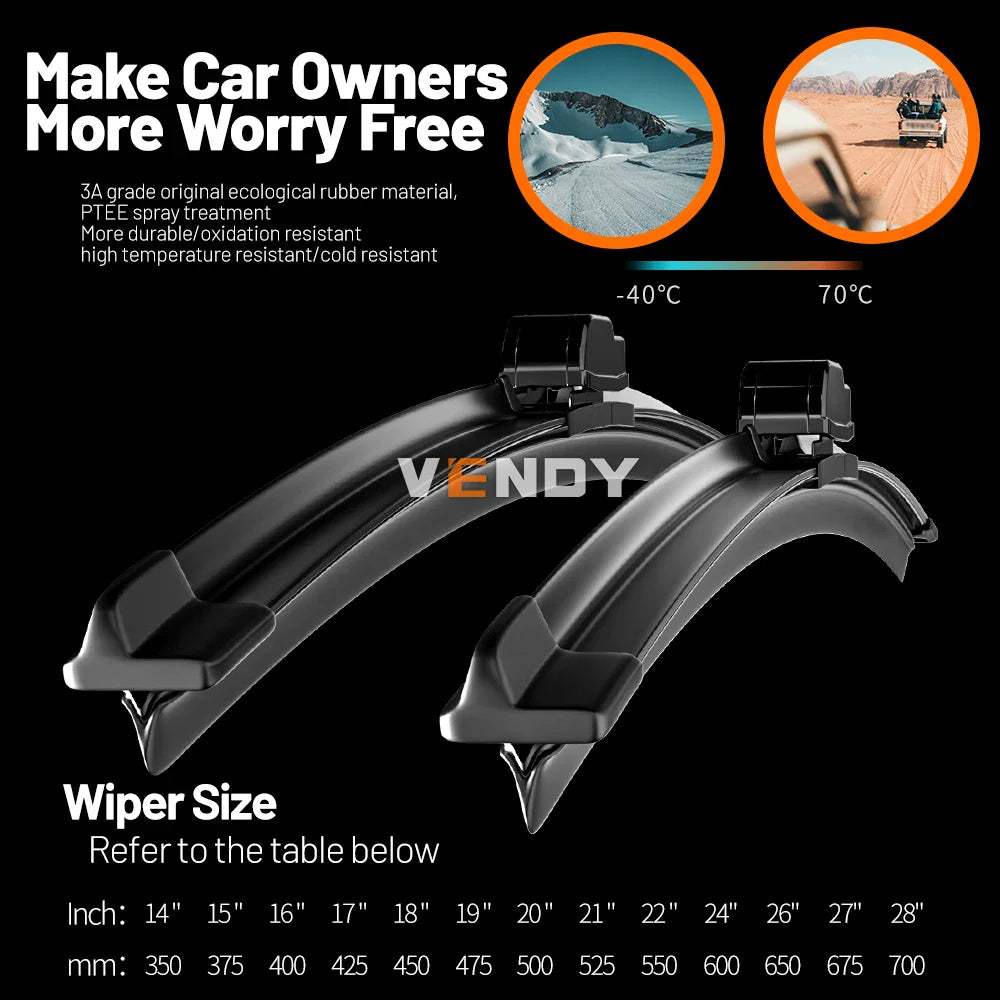 For Dodge Charger 2005-2022 2006 2009 2010 2011 2012 2013 2017 2019 2020 2pcs Front Windshield Wiper Blades Windscreen Wipers