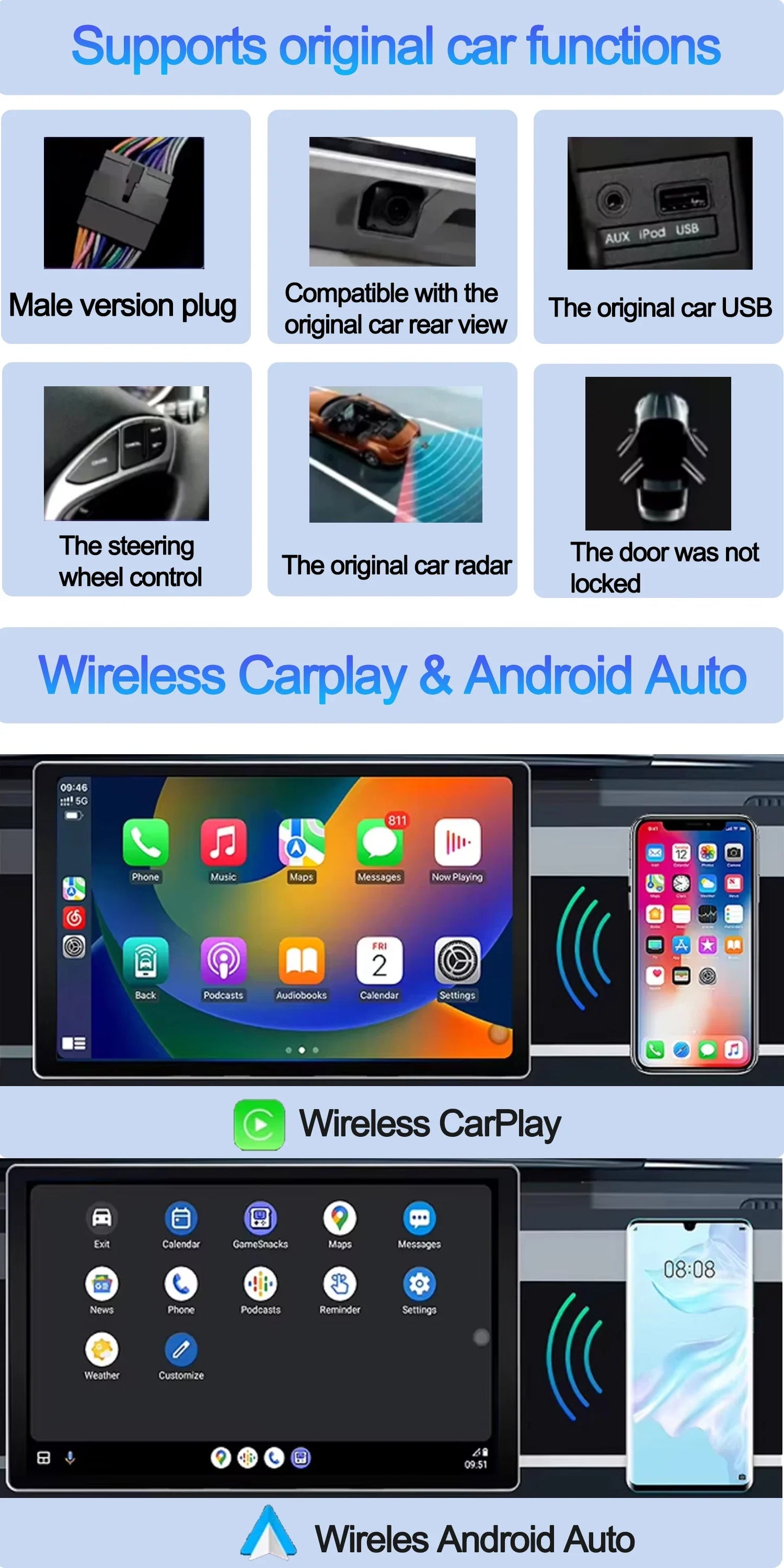 FYT7870 2 Din Android Car Radio Carplay 7 9 10 Inch Car Multimedia Video Player Stereo Radio GPS For Tesla Style Nissan Hyundai