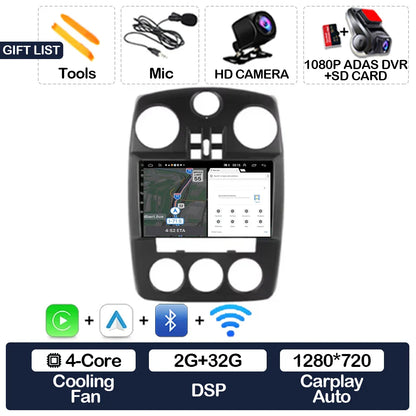 Android 15 Car Radio For Chrysler PT Cruiser 2000 - 2010 GPS NAVI BT 4G LTE 5G WIFI Multimedia Stereo Video Player Qualcomm 2DIN