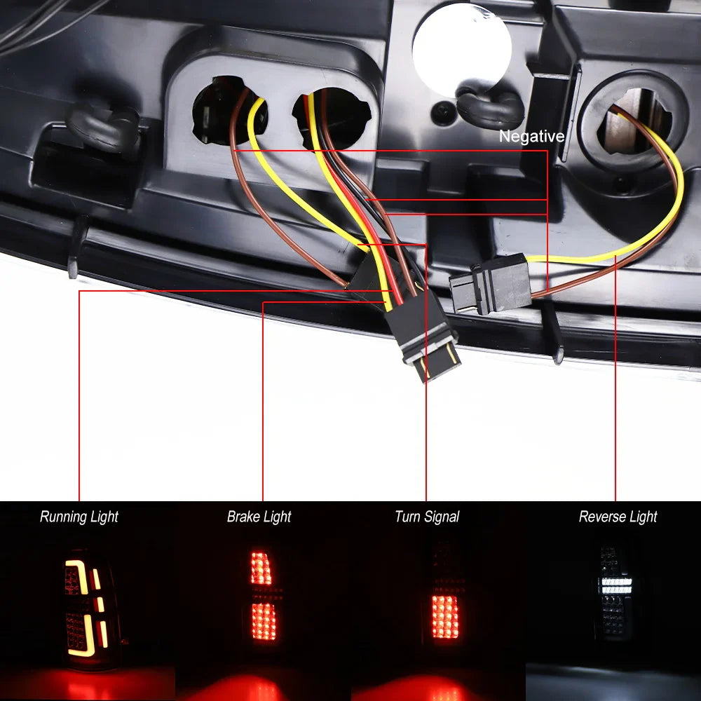 Car LED Rear Taillights for 99-06 Chevy Silverado 1500/2500 01-06 Silverado 1500HD/2500HD/3500 99-02 GMC Sierra 1500 2500 3500