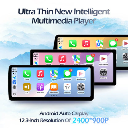 2400*900P 12.3 Inch For Toyota Prado 2018 Car Multimedia Plyaer Stere Radio WIFI Android Auto Carplay Bluetooth 4G DSP RDS