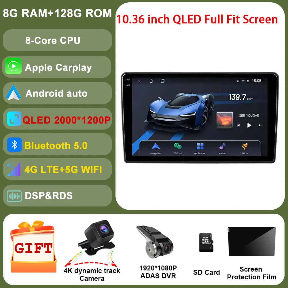 Android 14 For GMC Chevrolet Avalanche Silverado Tahoe Equinox Impala Traverse Express Traverse Car Radio Multimedia Carplay GPS