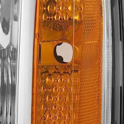 GMC Yukon LED Headlight Assembly Upgrade Kit Amber Bulb Clear Lens for 2007-2014 Models Car Light Accessories