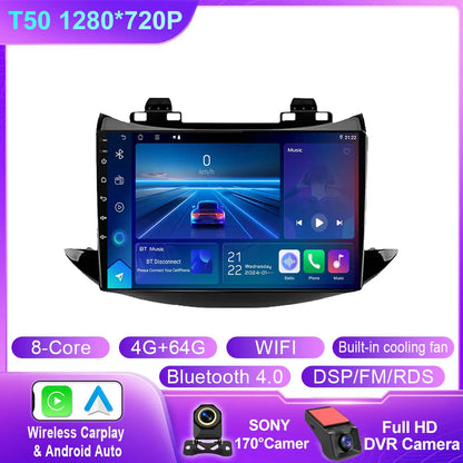 For Chevrolet Tracker Trax 2016 - 2019 Android 14 Auto Car Radio Multimedia Video Player Bluetooth GPS Navigation DSP Carplay BT