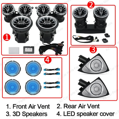 For Mercedes Benz E-Class W213 2016-2021 Led Turbine Nozzle Ambient Light Air Vent Lamp New Outlet Turbo Interior Air Vent