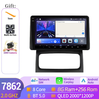 Android 14 Auto For Renault Clio 2 BB CB 2001-2012 Wireless Apple BT Carplay Car Radio Multimedia Touch Stereo 2K QLED Screen