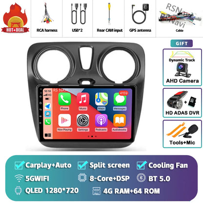 Android 14 Car Radio For Renault Lodgy Dacia Dokker 2012 2013 - 2021 Autoradio Auto Carplay WIFI+4G Multimedia DSP Stereo Player