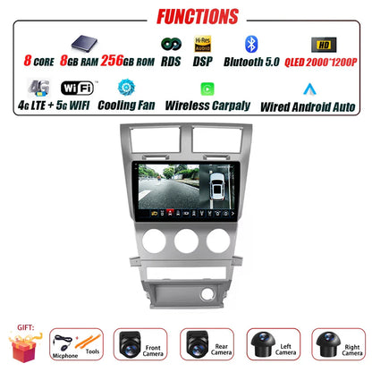 Car Radio Carplay For Dodge Avenger JS 2007 - 2010 For Dodge Nitro 2006 - 2011 Navigation GPS Android Auto Multimedia Player BT