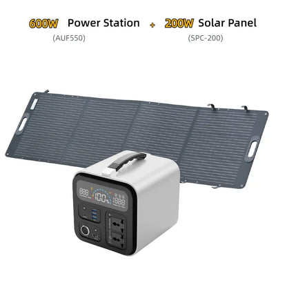 LiFePO4 600W Solar Generator Portable Power Station 100W 200W Foldable Solar Panel Charger Green Power for Phone Laptop iPad