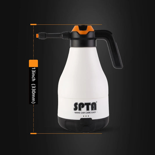 SPTA Cordless Car Wash Sprayer 8.4V 1.8L Foam Spray Special Device Watering Can Manual Pneumatic Corrosion Resistant Acid Alkali power tools