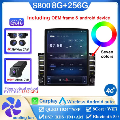 9.7 Inch Android Auto Carplay For Nissan Tiida C11 2004-2013  Style Car Multimedia Video Player 5G Wifi Navigation No 2din