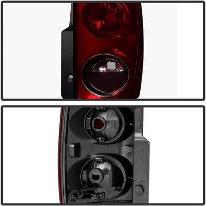 ACANII - For 2007-2014 GMC Yukon XL 1500 2500 [Red Smoked] Tail Lights Brake Lamps Left+Right