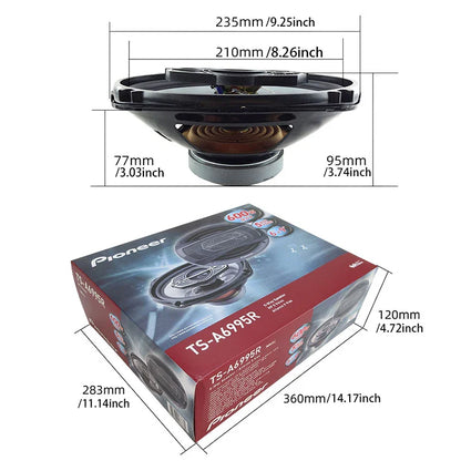 New 6x9 inch 2PCS 1200W (2X600W) full frequency coaxial speaker for car high fidelity audio, preferred speaker modification