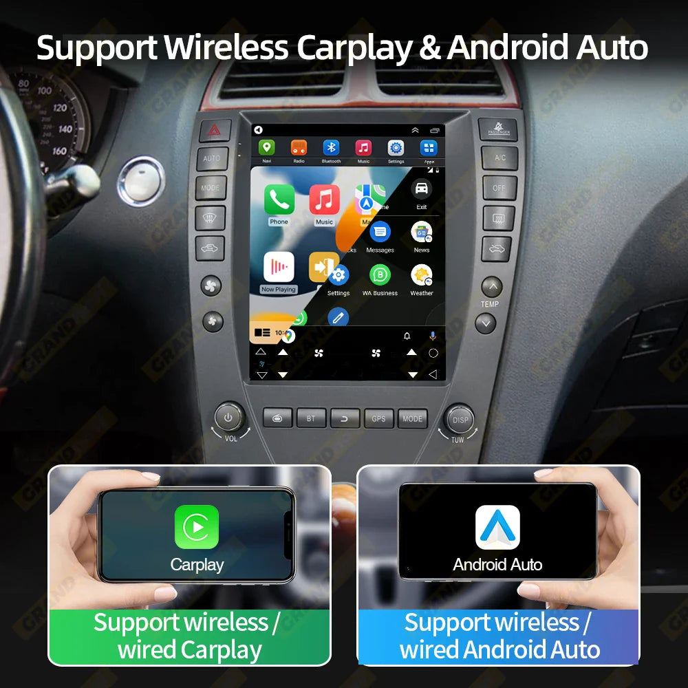 9.7inch Android 13 Car Radio For Lexus ES ES240 ES300 ES330 ES350 2007-2012 For Tesla Style Screen Car Radio Multimedia Player