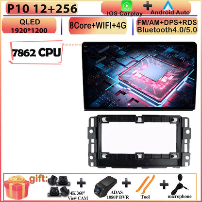 CARPLAY Android Screen For Chevrolet Avalanche Impala Tahoe Traverse 2007-2016 Car Automotive Multimedia Navigation DVD 7862 CPU