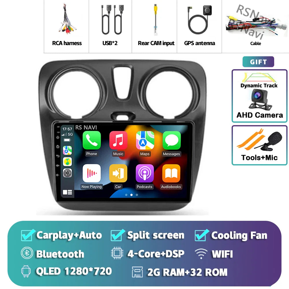 Android 14 Car Radio For Renault Lodgy Dacia Dokker 2012 2013 - 2021 Autoradio Auto Carplay WIFI+4G Multimedia DSP Stereo Player