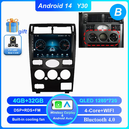 Android 14 Radio Stereo For Ford Mondeo MK 3 2000 2001 2002 2003 2004 2005-2007 Auto Multimedia Player GPS Navigation Bluetooth