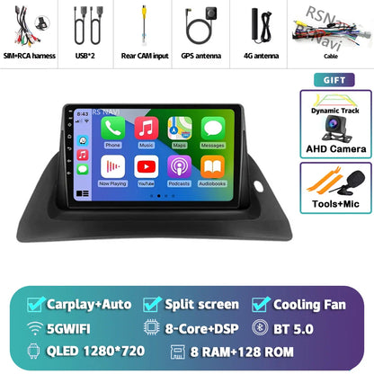 Android 14 Carplay Car Radio For Renault Kangoo 2009 2012 2015 2016 2017 2018 Multimedia Video Player Navigation Stereo 2din DSP