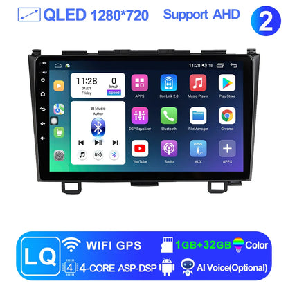 LEHX Pro 5G WIFI 8 Core Android 14 2 Din Autoradio Car Radio Multimedia Player For Honda CRV CR-V 2006-2011 Carplay gps dvd QLED