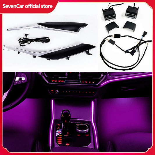 11 Colours Center console Saddle light For BMW New 3/4 Series G20 G22 M3 M4 LED decorative lights in the car Ambient light Refit