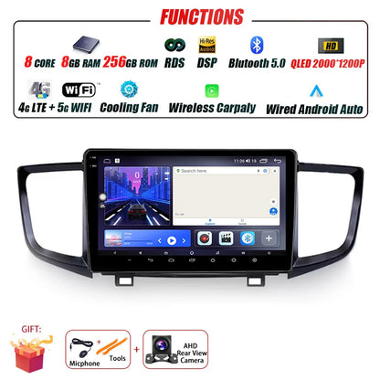 Car Radio Carplay For Honda Pilot 2016 - 2019 GPS Navigation Android Auto Stereo Multimedia Player 5G Wifi Screen BT RDS