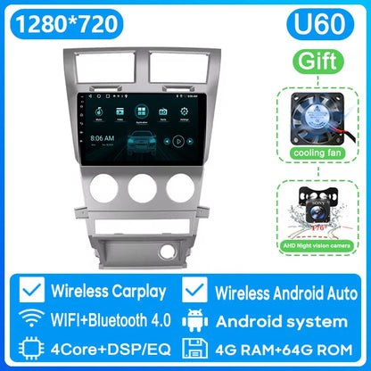 Car Radio Carplay For Dodge Avenger JS 2007 - 2010 For Dodge Nitro 2006 - 2011 Navigation GPS Android Auto Multimedia Player BT