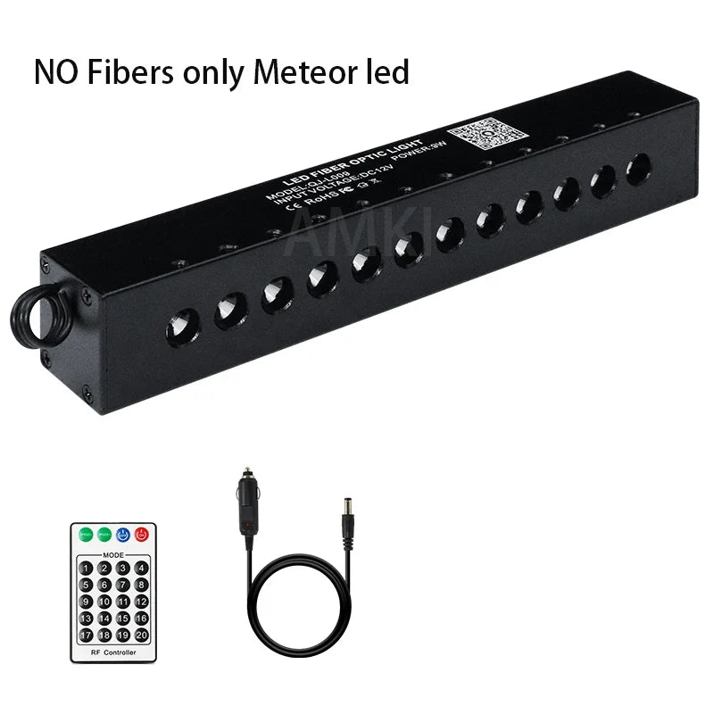 9W 12Holes RGBW Meteor Car Starry Sky Bluetooth APP RF Control Car Roof star Shooting Star effect Fiber Optic Light